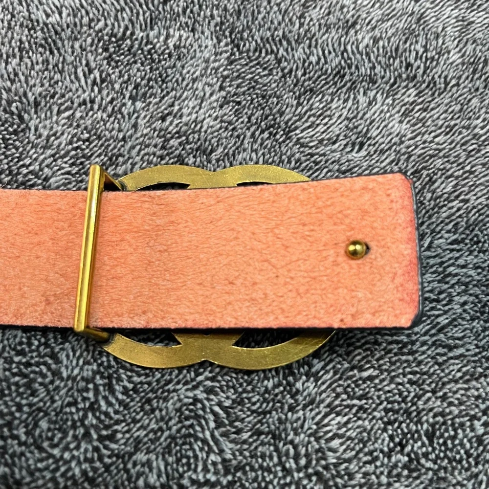 Leopard Print Calf Hair Belt Double O-Ring Gold Buckle Boho Western Cowgirl